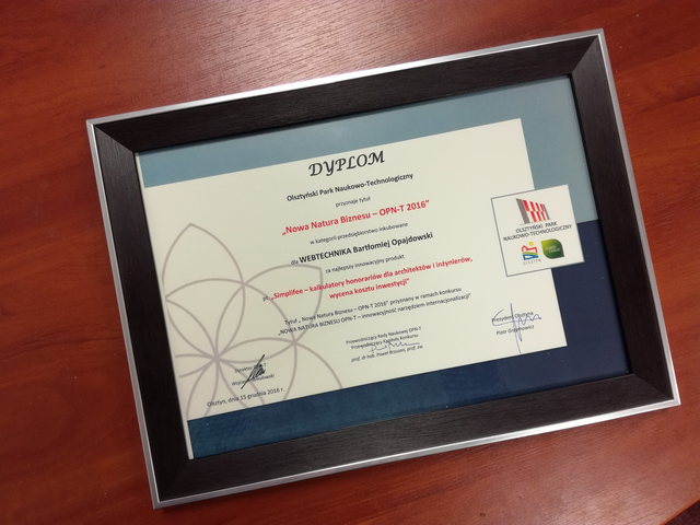 WEBTECHNIKA with the award "NEW BUSINESS NATURE - innovation as a tool of internationalization"